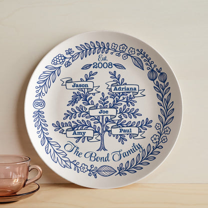 Personalized Family Tree Plate