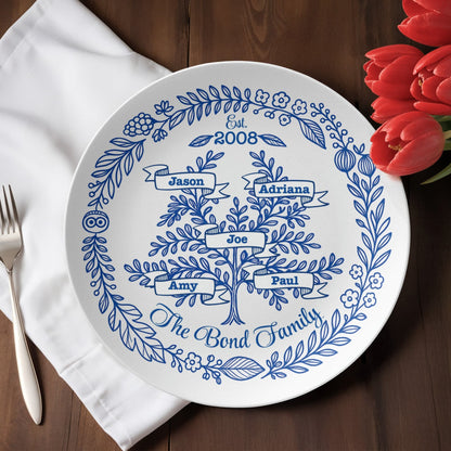 Personalized Family Tree Plate