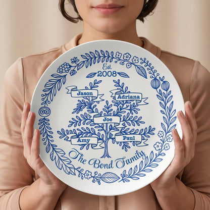 Personalized Family Tree Plate