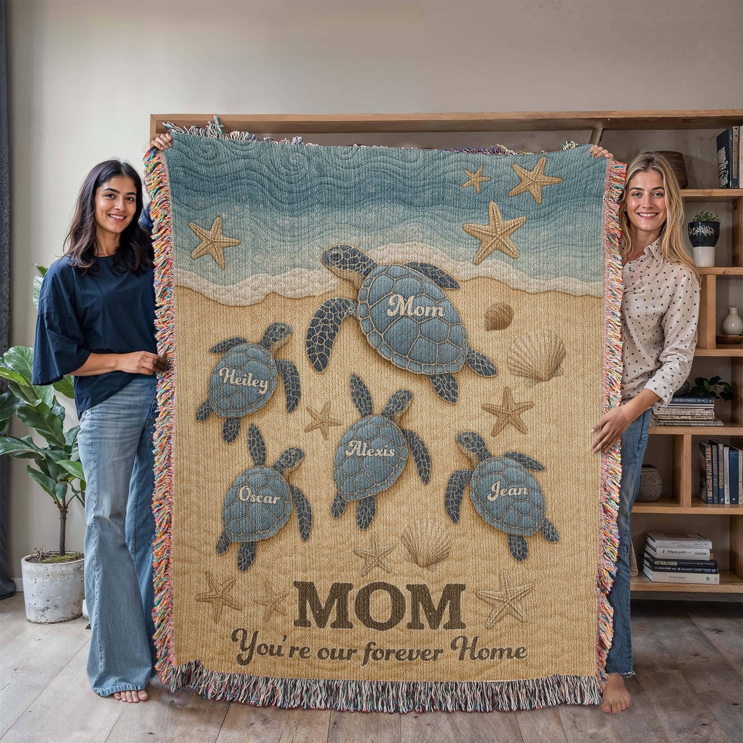 Mom Forever Home Custom Premium Woven Blanket