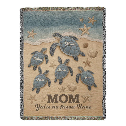 Mom Forever Home Custom Premium Woven Blanket