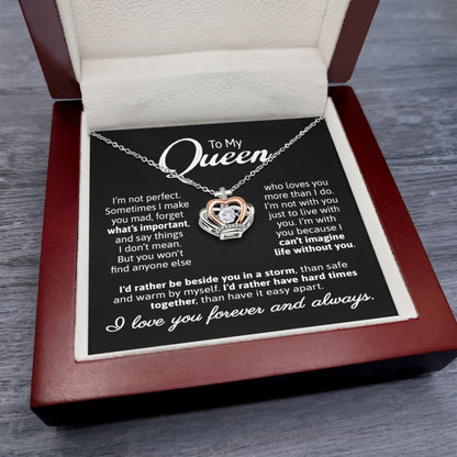 To My Queen Crown Necklace