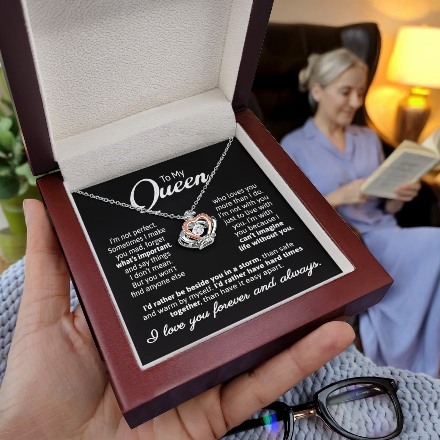 To My Queen Crown Necklace