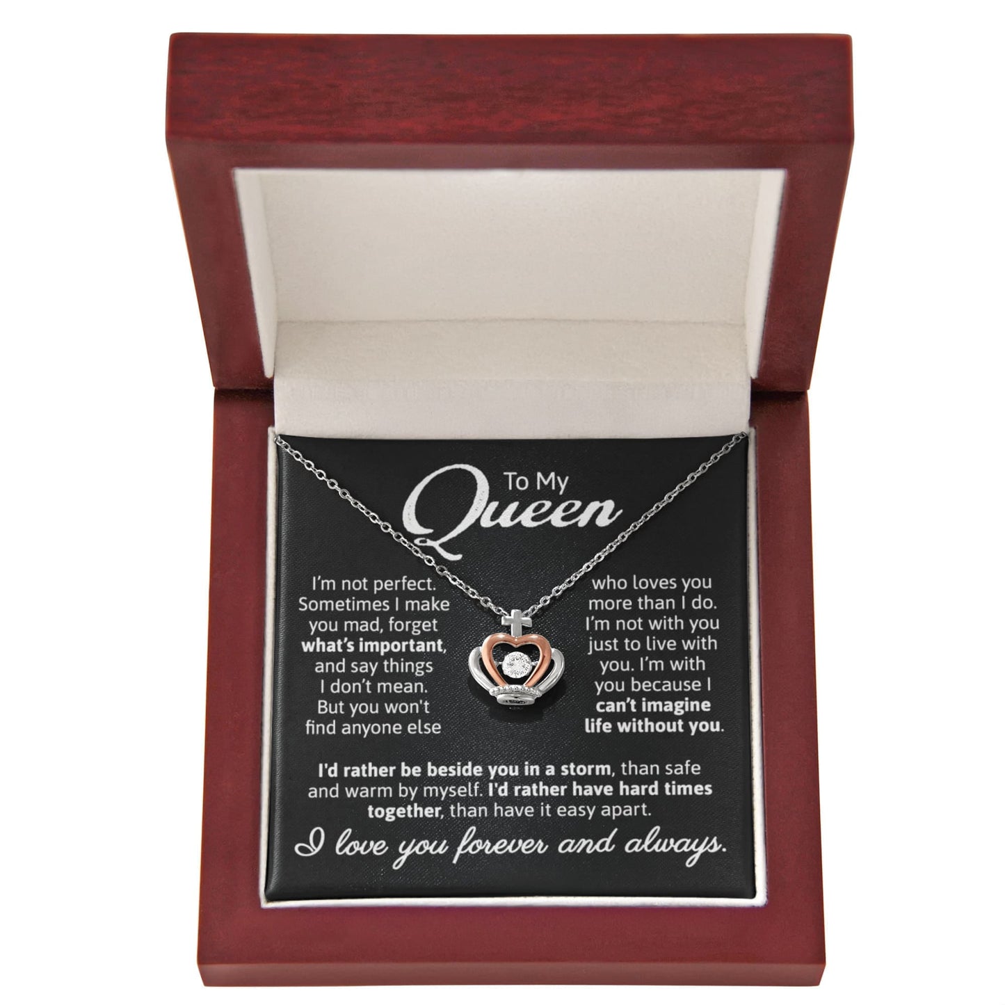 To My Queen Crown Necklace