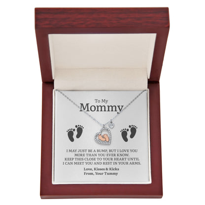 Until I Can Meet You | Mom To Be Baby Feet Necklace