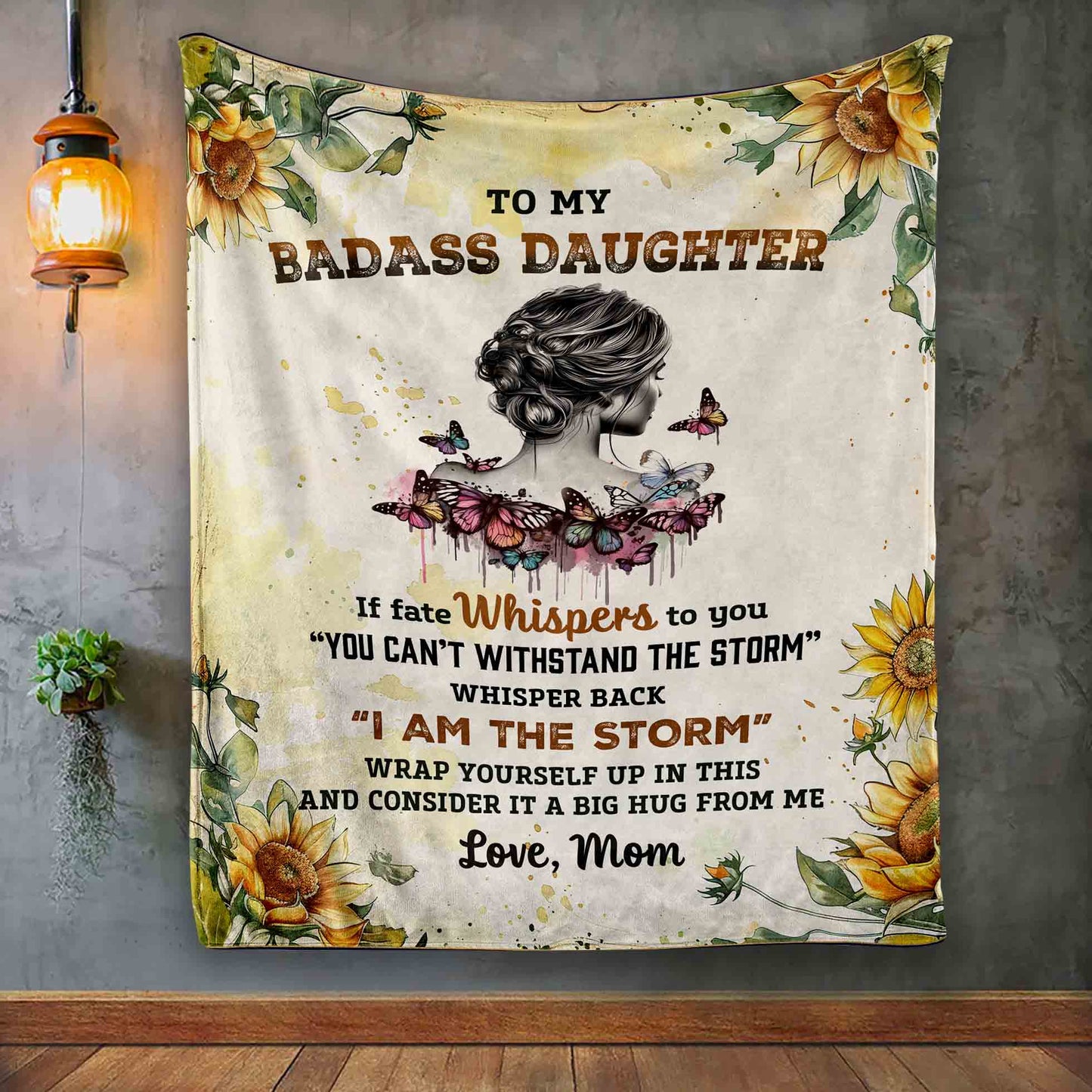 Badass Daughter Sherpa Blanket Gift