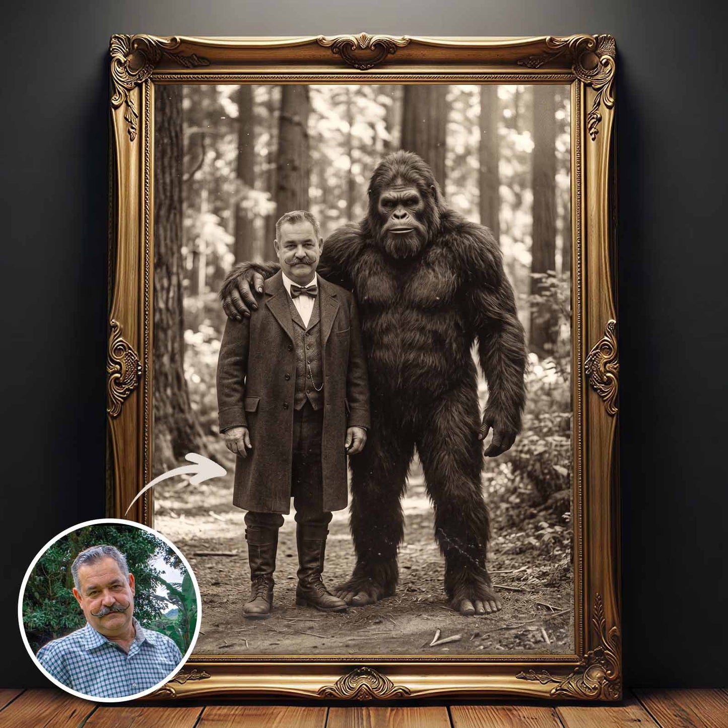 My Buddy Bigfoot - Vintage Poster and Canvas