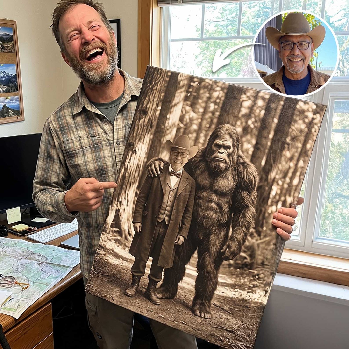 My Buddy Bigfoot - Vintage Poster and Canvas