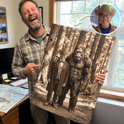 My Buddy Bigfoot - Vintage Poster and Canvas