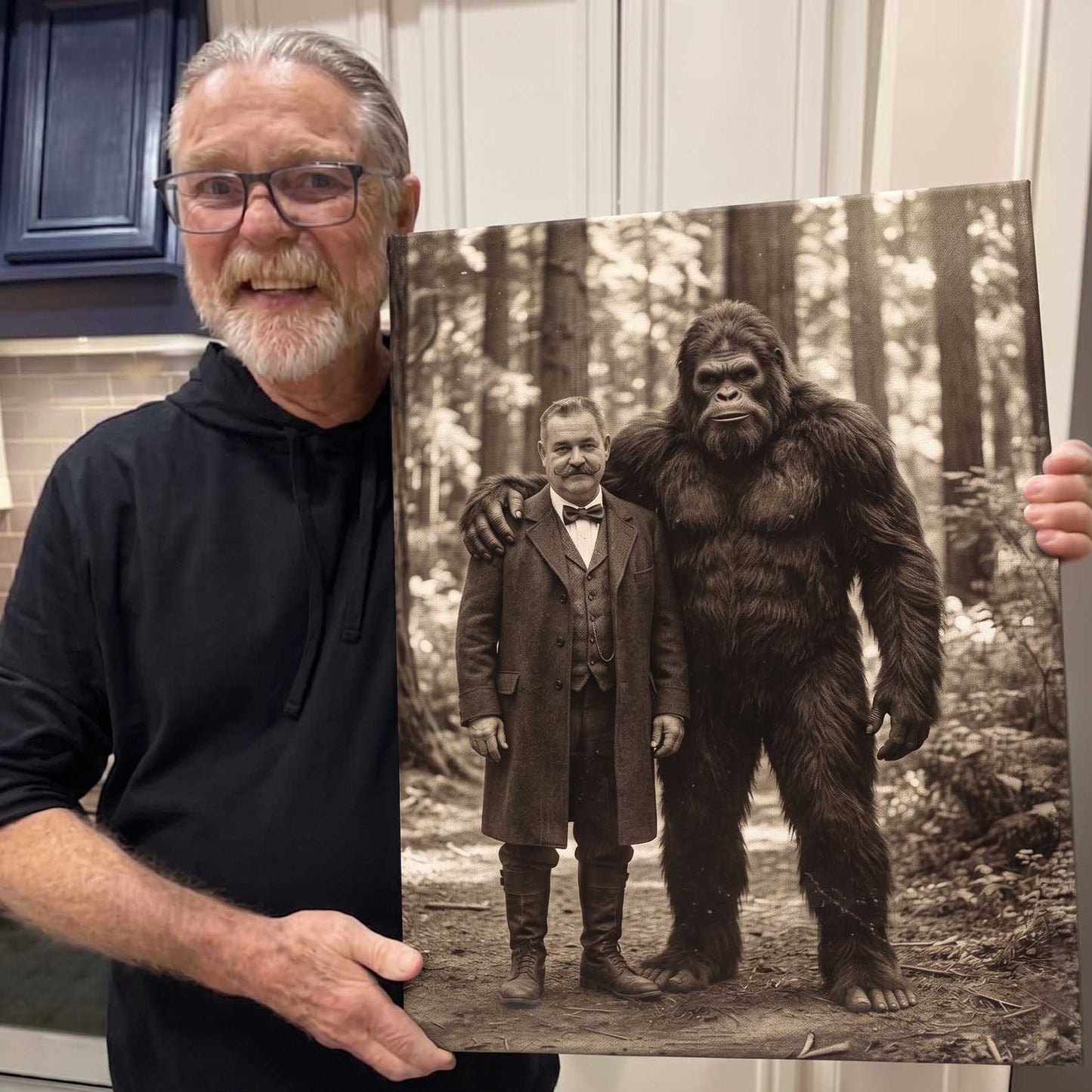 My Buddy Bigfoot - Vintage Poster and Canvas