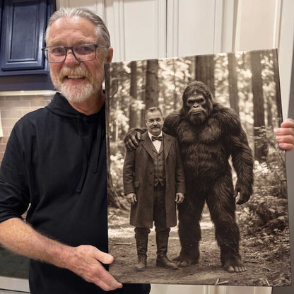 My Buddy Bigfoot - Vintage Poster and Canvas
