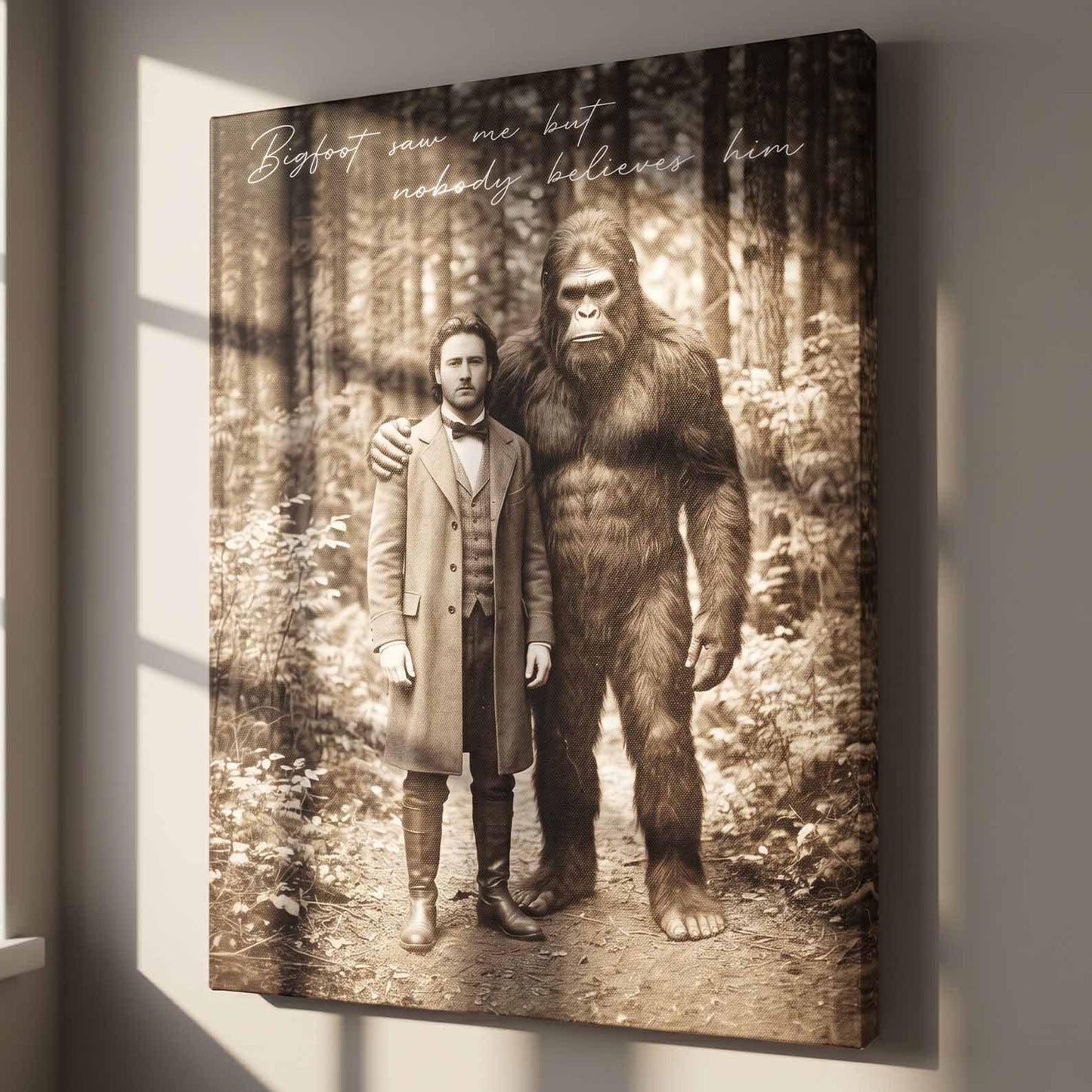 My Buddy Bigfoot - Vintage Poster and Canvas