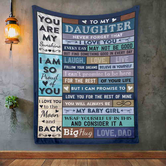 To My Daughter Blanket From Dad