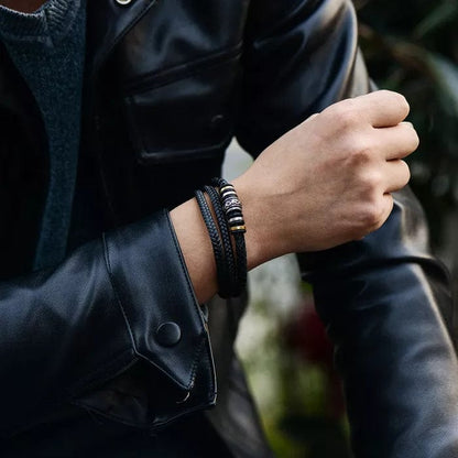 Dance In The Rain - To My Son Leather Bracelet