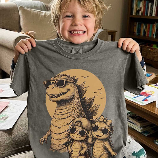 Dadzilla Cool Dad Dinosaur Heavyweight Shirt