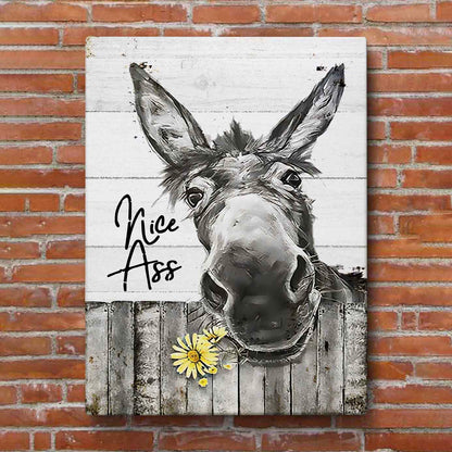 Nice Ass Donkey Funny Canvas Bathroom Decor