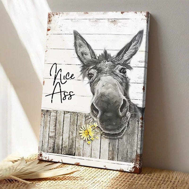 Nice Ass Donkey Funny Canvas Bathroom Decor