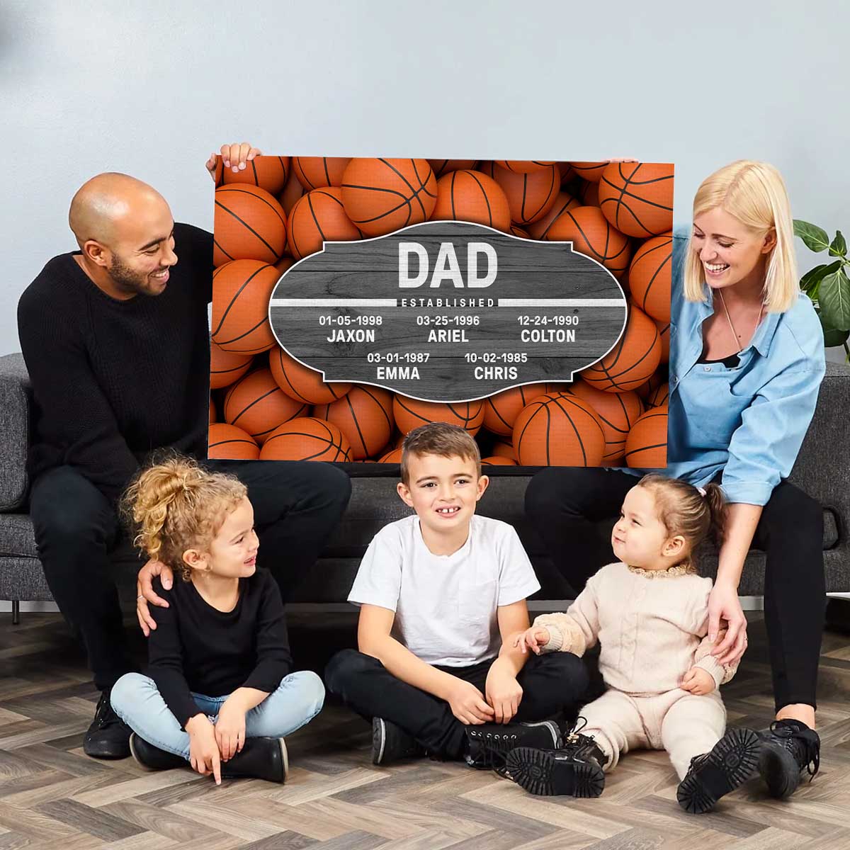 Dad Established - Personalized Sports Premium Canvas