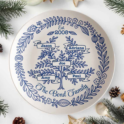Personalized Family Tree Plate