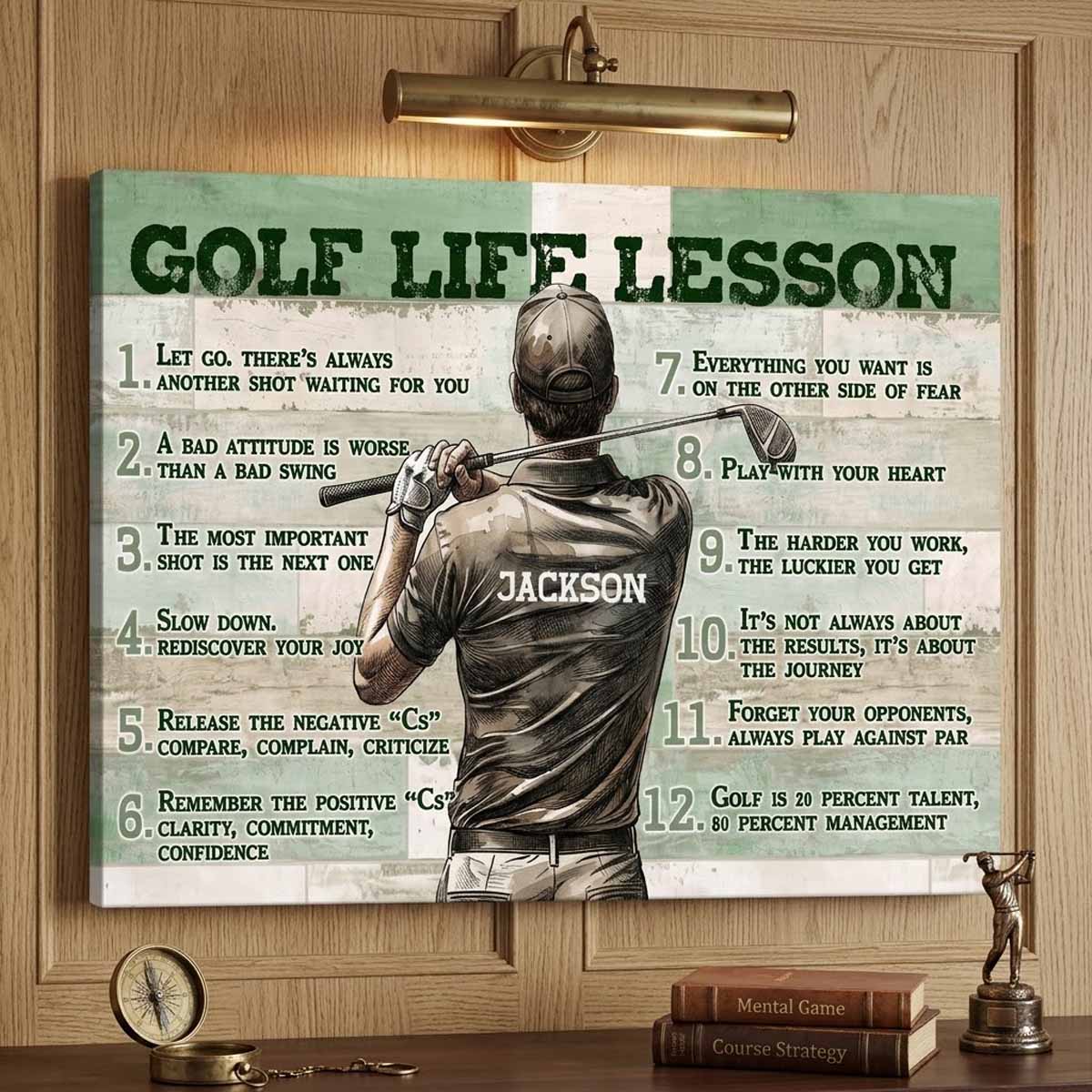 Golf Life Lesson Custom Inspiration Canvas