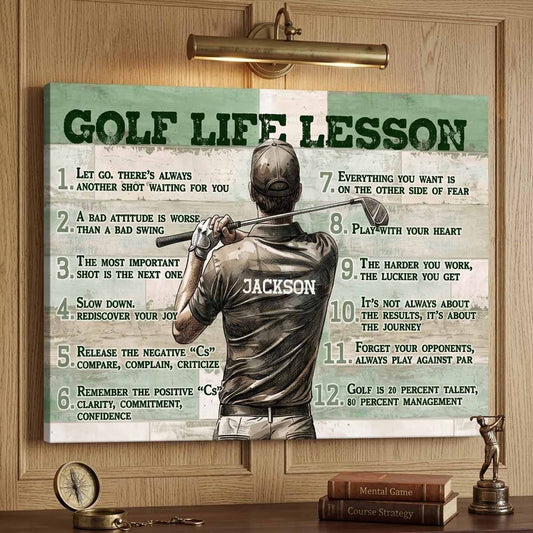 Golf Life Lesson Custom Inspiration Canvas