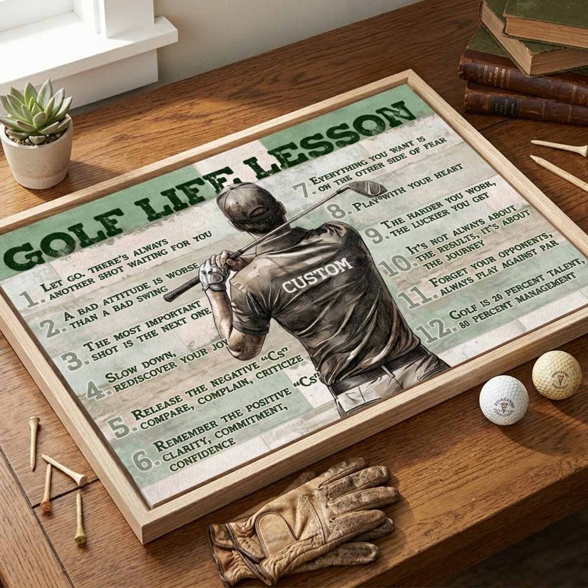 Golf Life Lesson Custom Inspiration Canvas