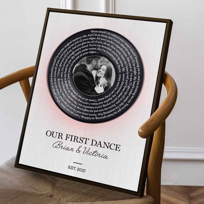 Gradient Vinyl Custom Song Lyrics Canvas