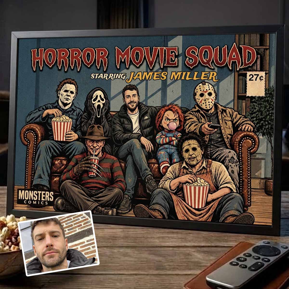 The Horror Squad Custom You and the Villains Comic Cover Wall Art