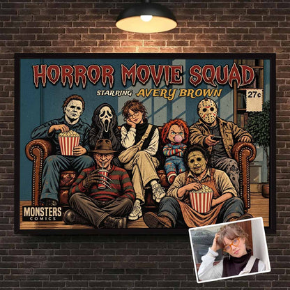 The Horror Squad Custom You and the Villains Comic Cover Wall Art