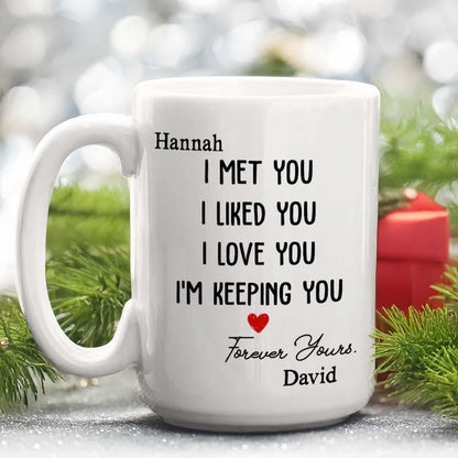 I'm Keeping You Personalized Custom Coffee Mug