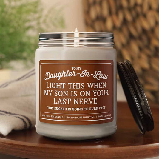 Last Nerve Funny Candle Gift For Daughter In Law