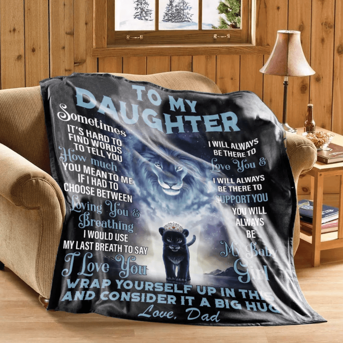 Lion Dad | To My Daughter Blanket