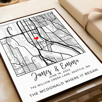 Our Place, Our Story – Custom Map Canvas for Couples