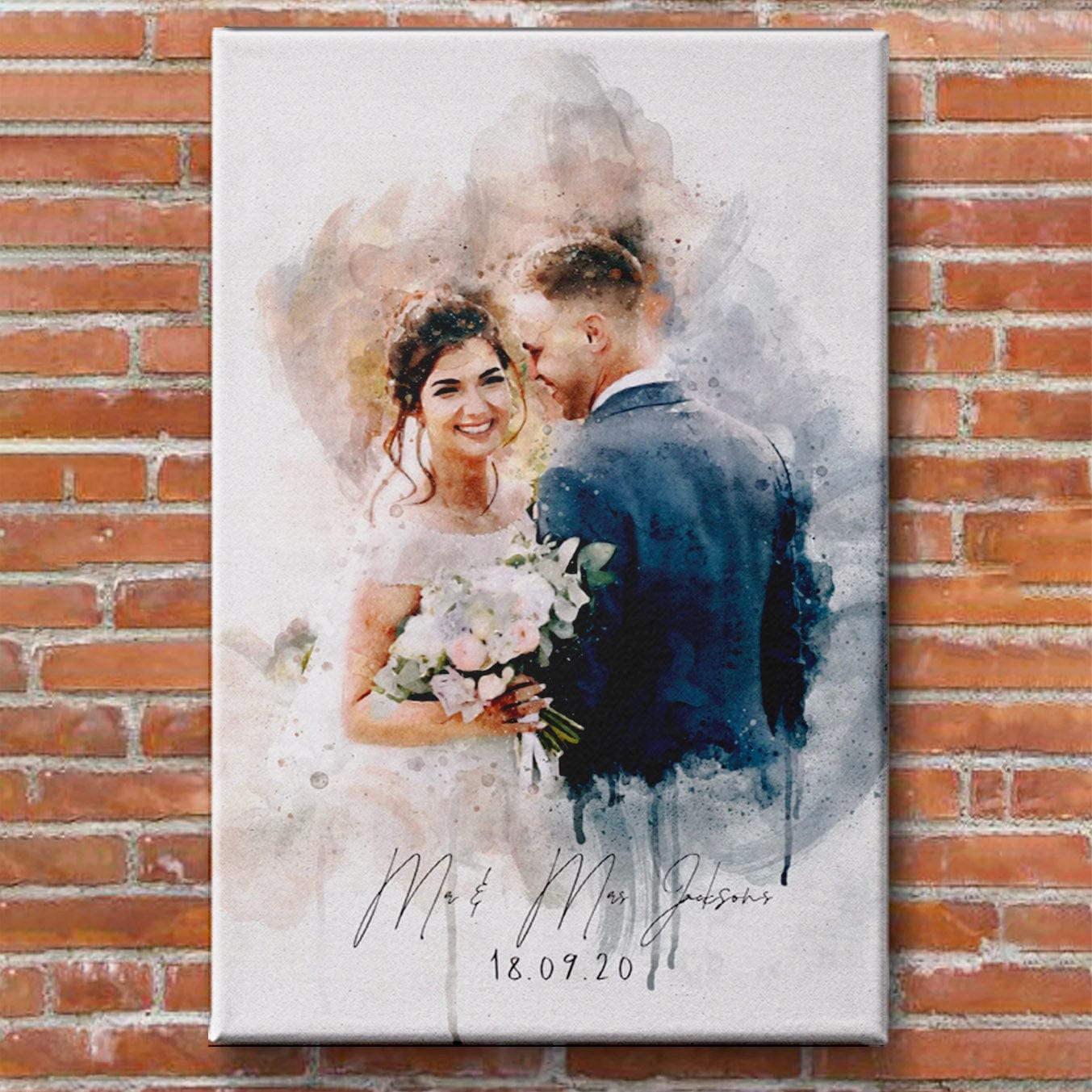 Personalized Photo to Painting Premium Canvas