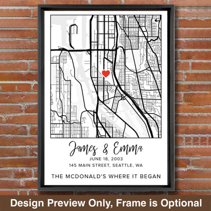 Our Place, Our Story – Custom Map Canvas for Couples