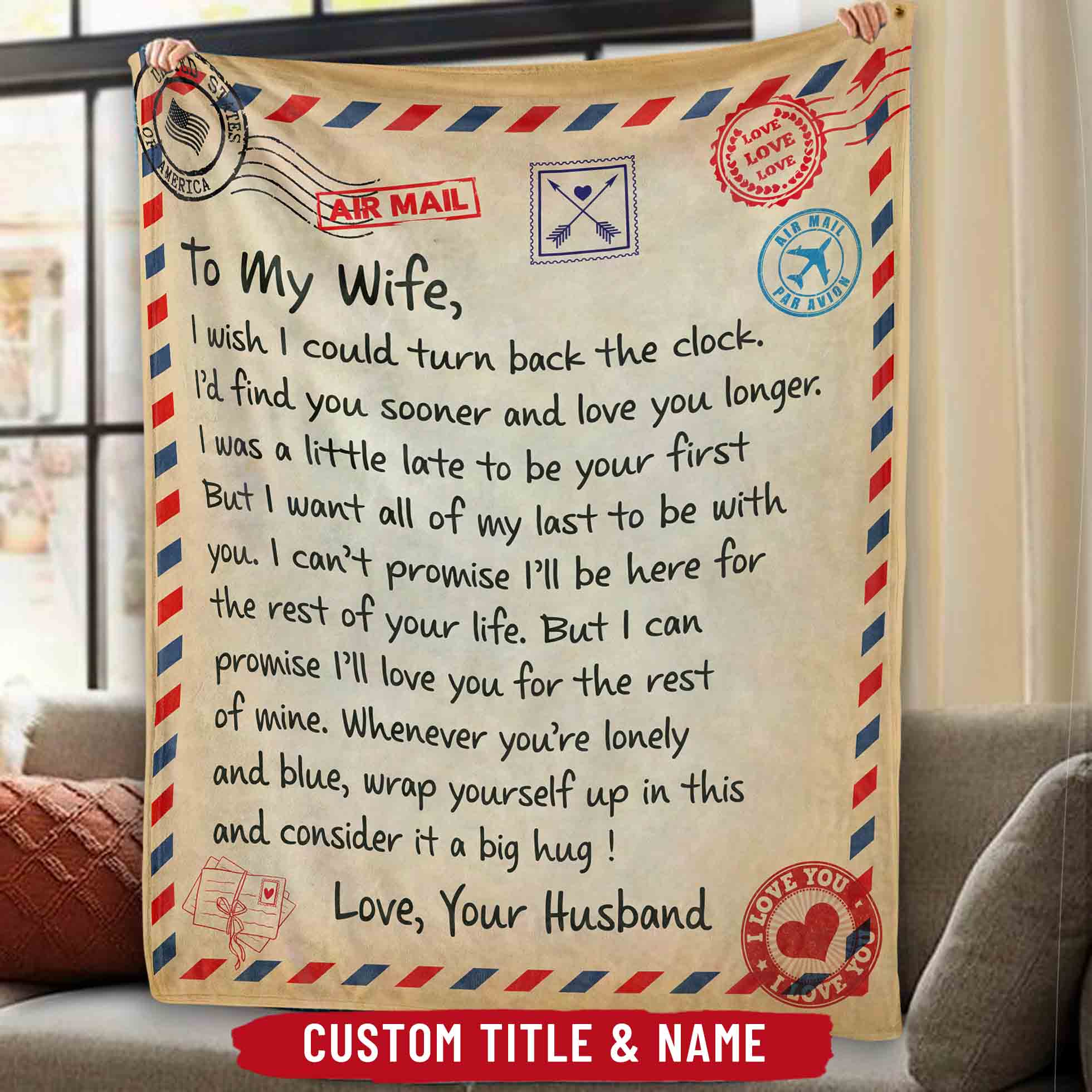 Personalized Giant Love Letter Blanket For Her Prime Choice