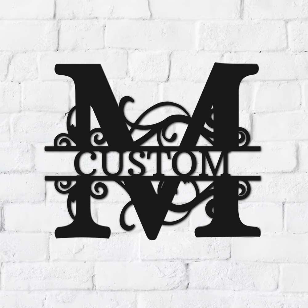 Personalized Family Name Metal Sign Anniversary Wedding Gift