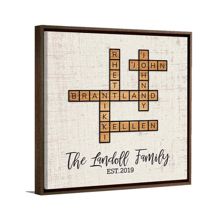 Scrabble Art Canvas Custom Family Names