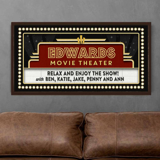 Custom Family Movie Theater Canvas