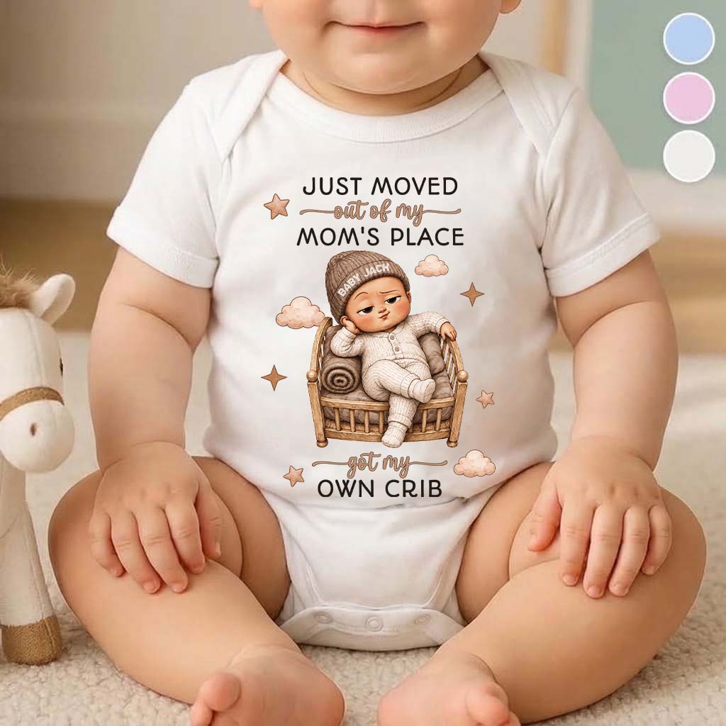 My Own Crib Baby Onesie - Personalized Baby Shower, Gender Reveal Gifts For New Moms, New Dads, New Parents