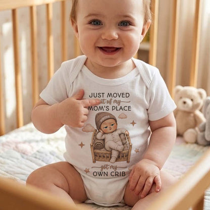 My Own Crib Baby Onesie - Personalized Baby Shower, Gender Reveal Gifts For New Moms, New Dads, New Parents