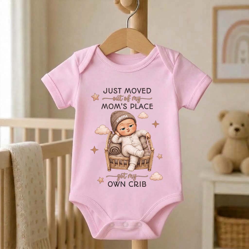My Own Crib Baby Onesie - Personalized Baby Shower, Gender Reveal Gifts For New Moms, New Dads, New Parents