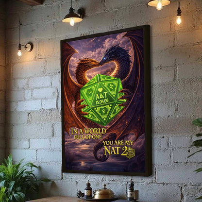 You Are My Nat20 Custom D&D Couple Canvas
