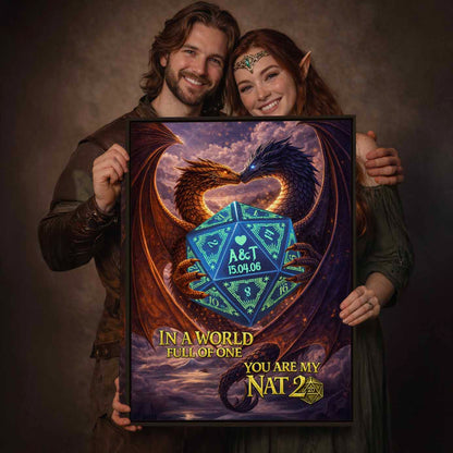 You Are My Nat20 Custom D&D Couple Canvas