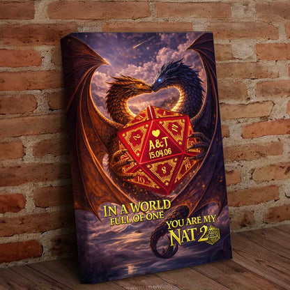 You Are My Nat20 Custom D&D Couple Canvas