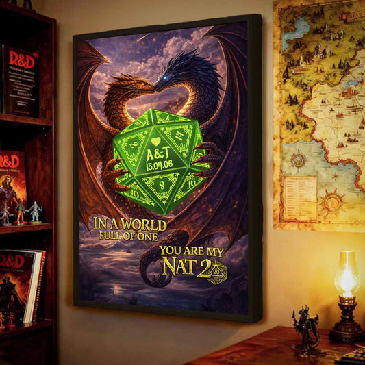 You Are My Nat20 Custom D&D Couple Canvas