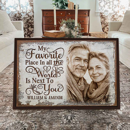 Next To You Custom Couple Portrait Canvas Poster