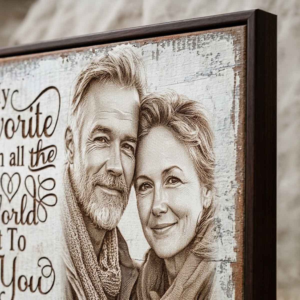 Next To You Custom Couple Portrait Canvas Poster