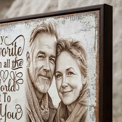Next To You Custom Couple Portrait Canvas Poster