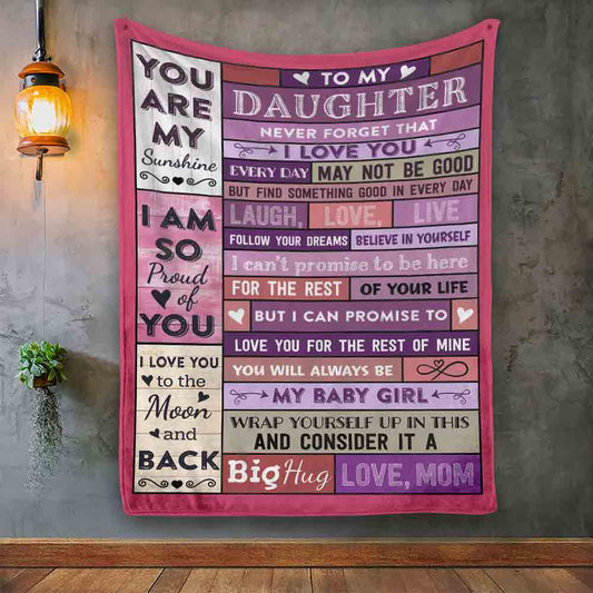 To My Daughter Blanket From Mom